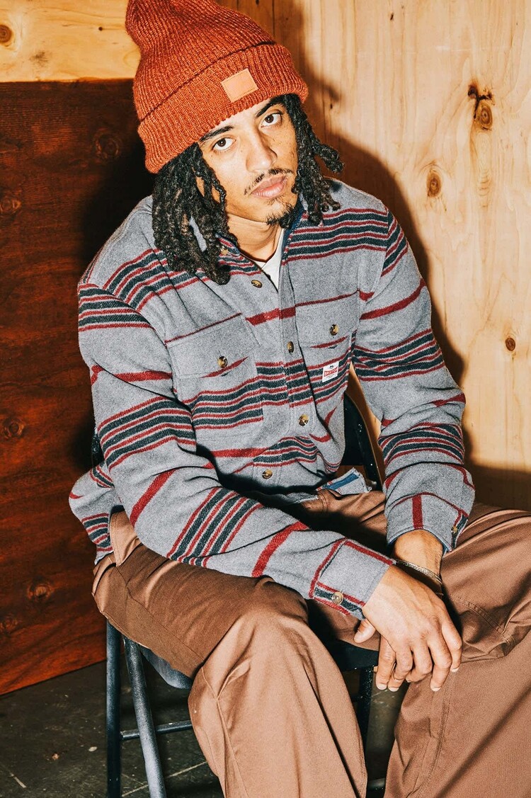 Brixton Brixton Altered Threads Overshirt (Mens) | Multi Blanket Stripe
