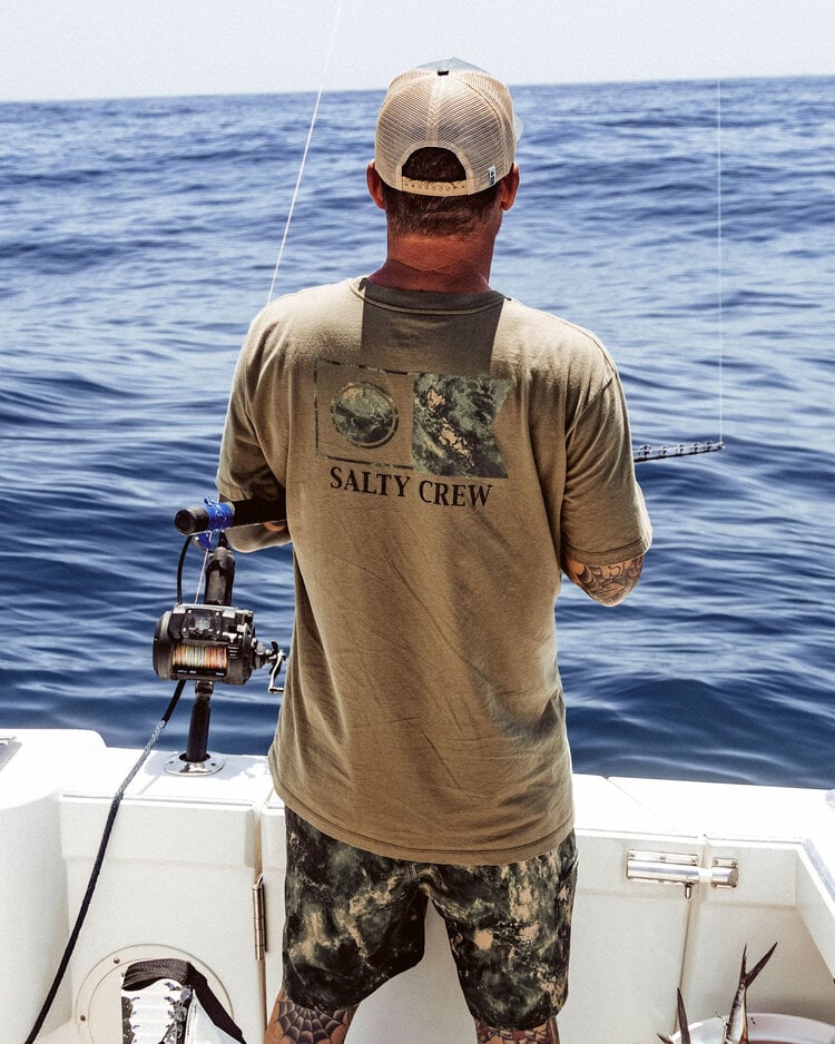 Salty Crew Salty Crew Flagship Fill Ss Tee (Mens) | Dusty Olive