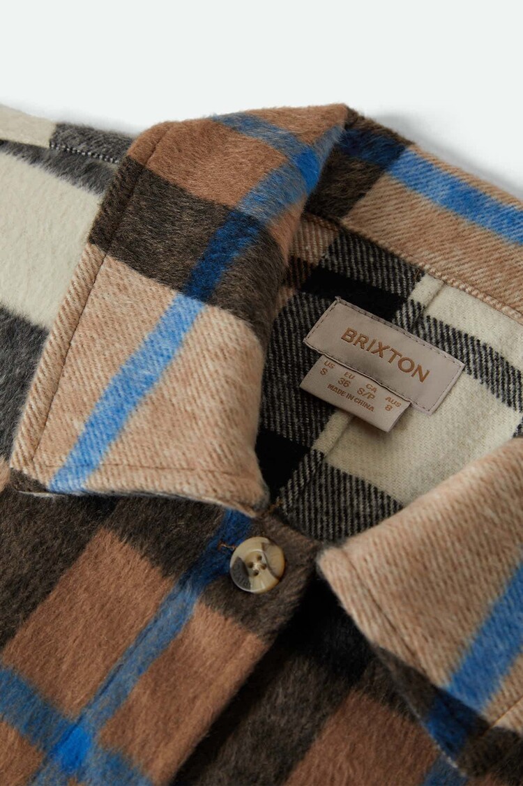 Brixton Brixton Bowery Soft Brushed Flannel (Womens) | Washed Black/Sand