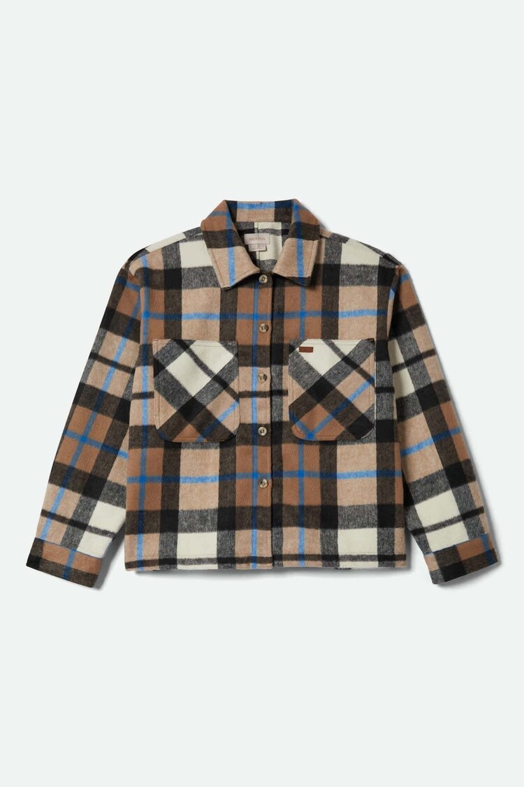 Brixton Brixton Bowery Soft Brushed Flannel (Womens) | Washed Black/Sand