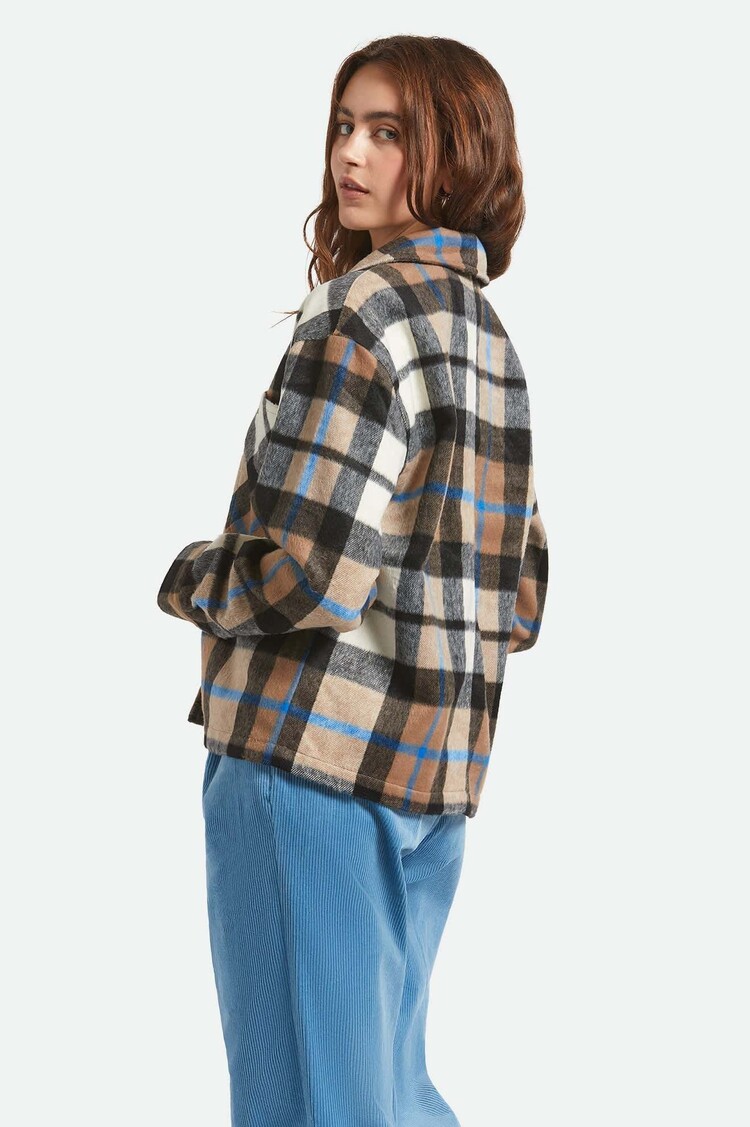 Brixton Brixton Bowery Soft Brushed Flannel (Womens) | Washed Black/Sand