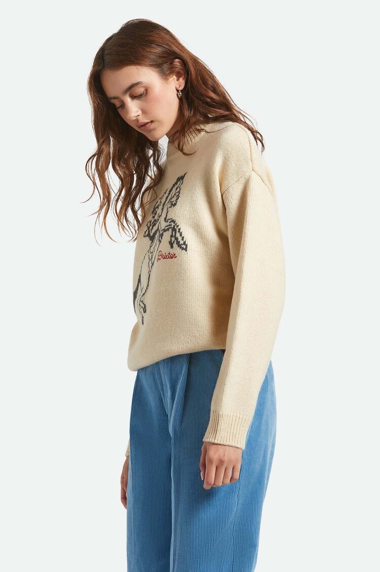 Brixton Brixton Ranching Club Crew Sweater (Womens) | Whitecap