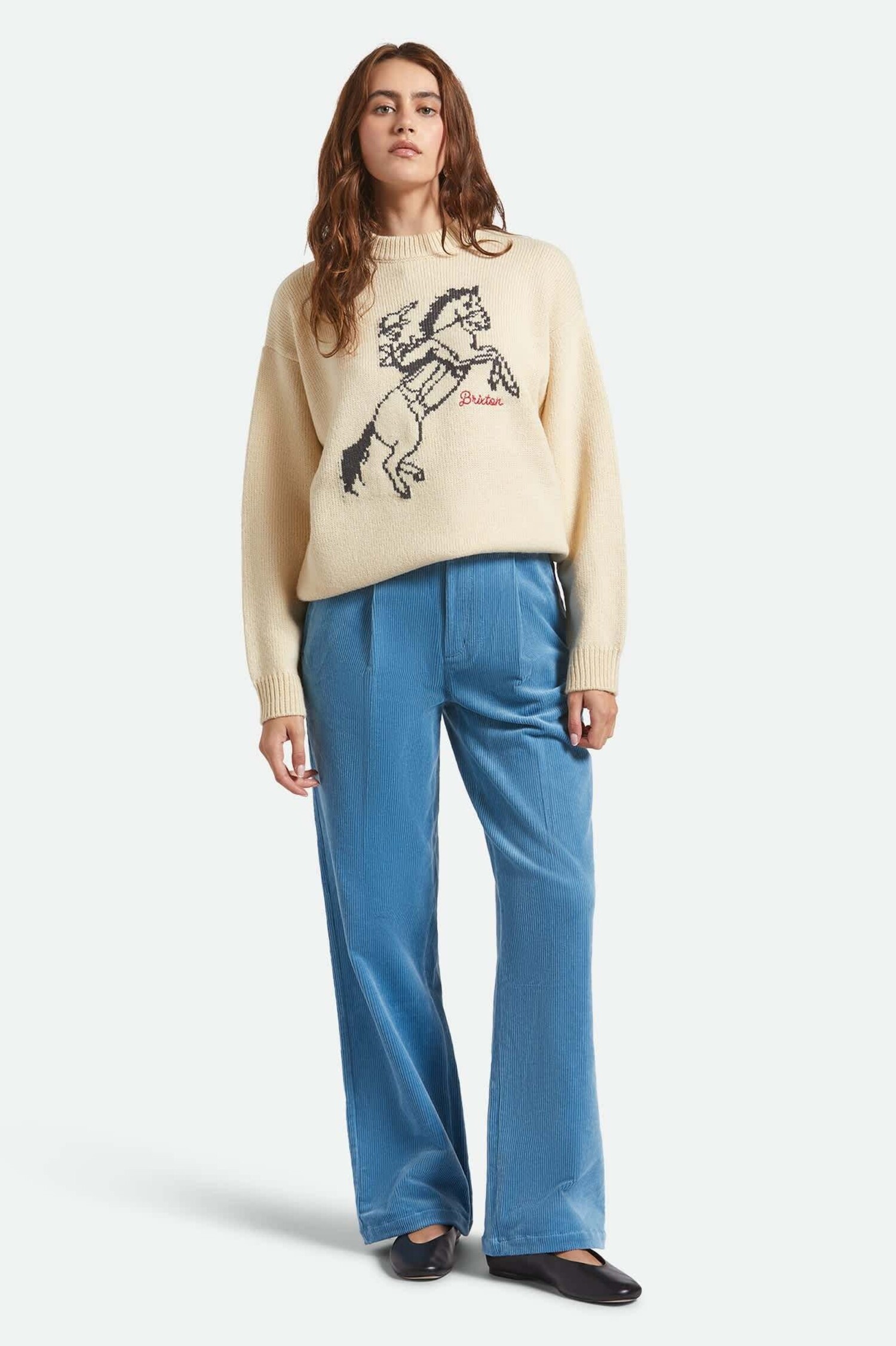 Brixton Ranching Club Crew Sweater (Womens) | Whitecap - The Drop