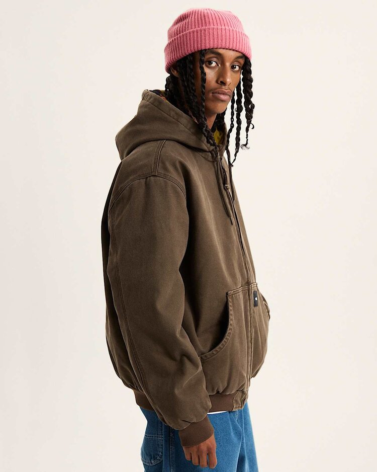 Vans Vans Workwear Canvas Full Zip Jacket (Mens) | Coal Brown