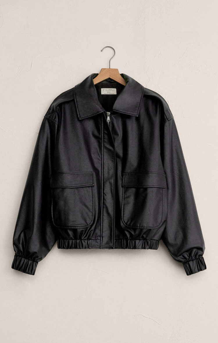 Z Supply Z Supply Idols Bomber Jacket | Black