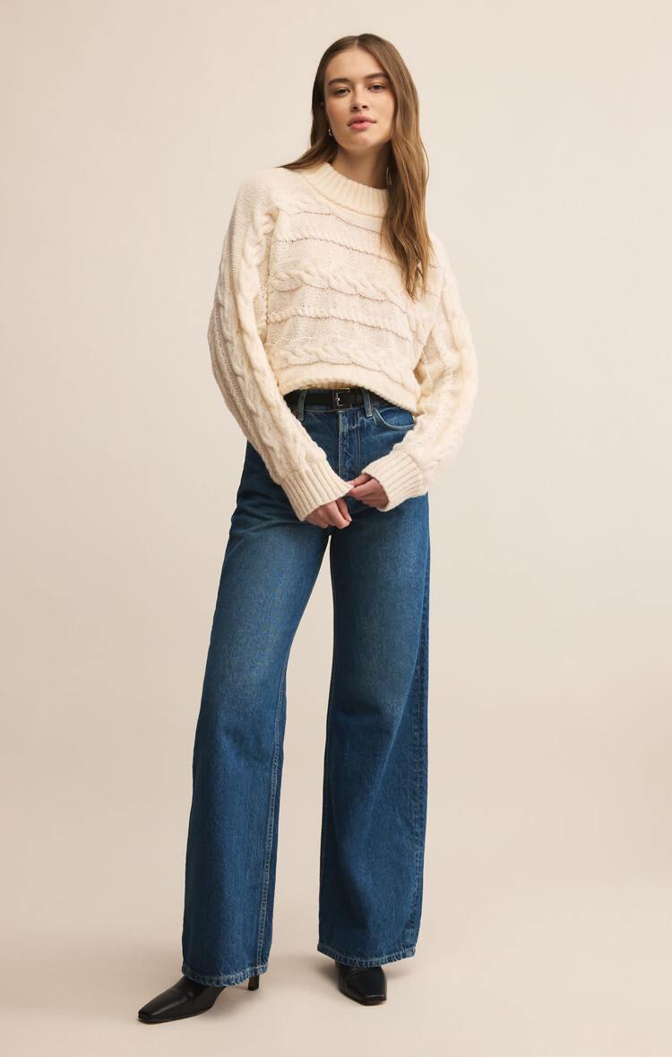 Z Supply Z Supply Arctic Cable Sweater | Warm White