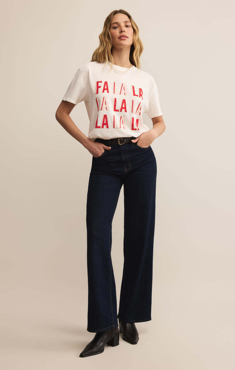 Z Supply Z Supply Falalala Boyfriend Tee | Sea Salt