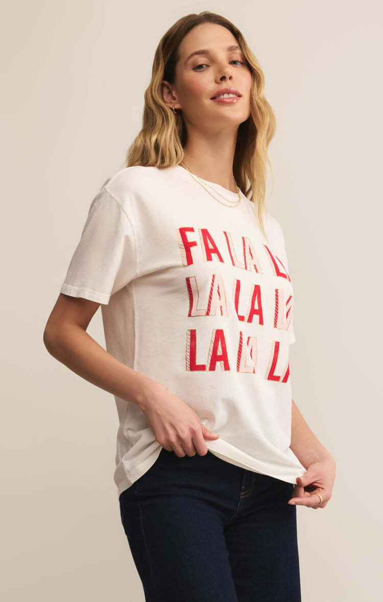 Z Supply Z Supply Falalala Boyfriend Tee | Sea Salt