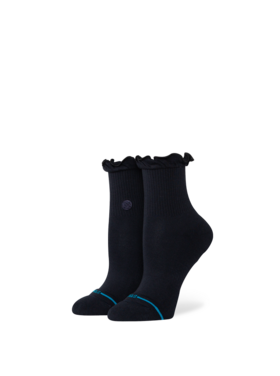 STANCE Stance Ruffle Icon Qtr (Womens) | Black