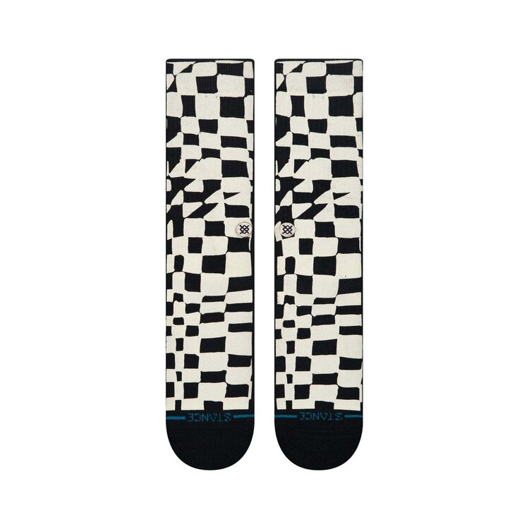 STANCE Stance Wave Check Crew (Unisex) | Black