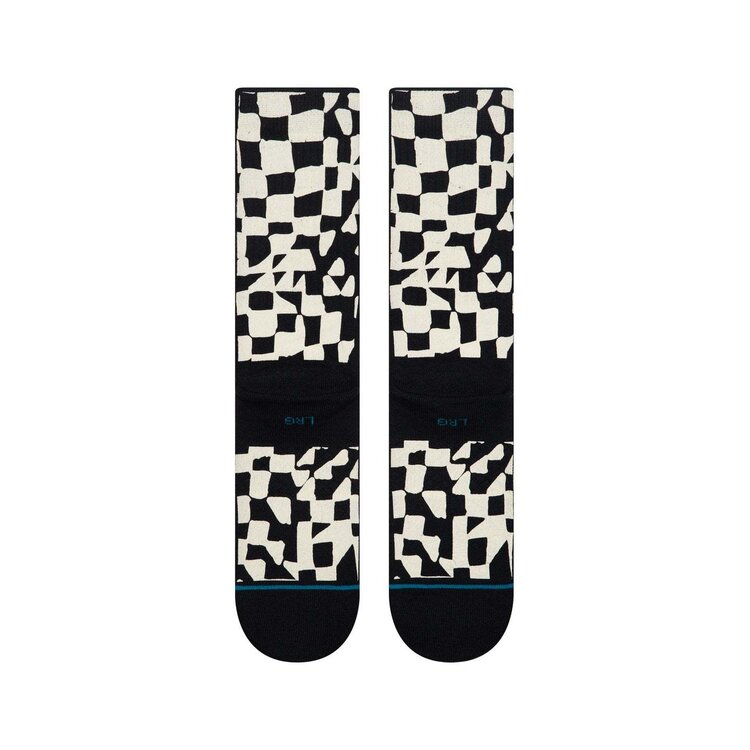 STANCE Stance Wave Check Crew (Unisex) | Black
