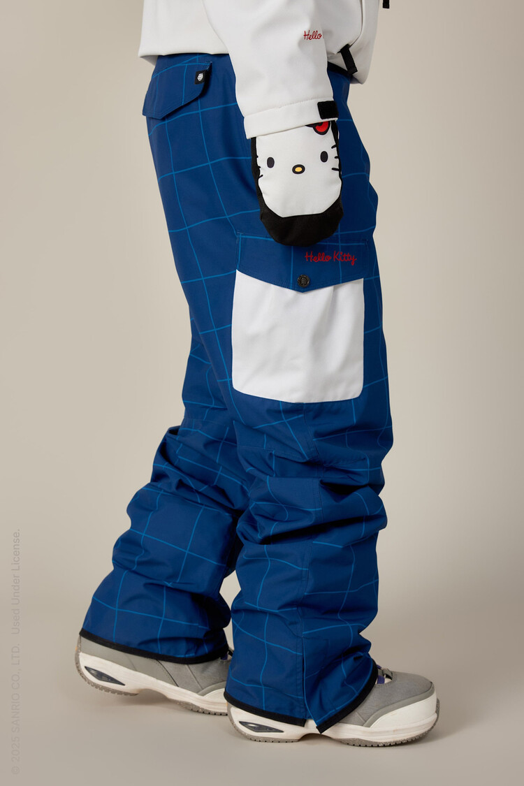 686 686 Aura Insulated Cargo Pants (Womens) 2026 | Hello Kitty Blue Grid