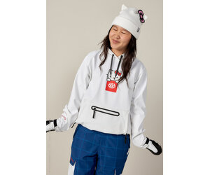 686 Waterproof Hoody (Womens) 2026 | Hello Kitty White - The Drop
