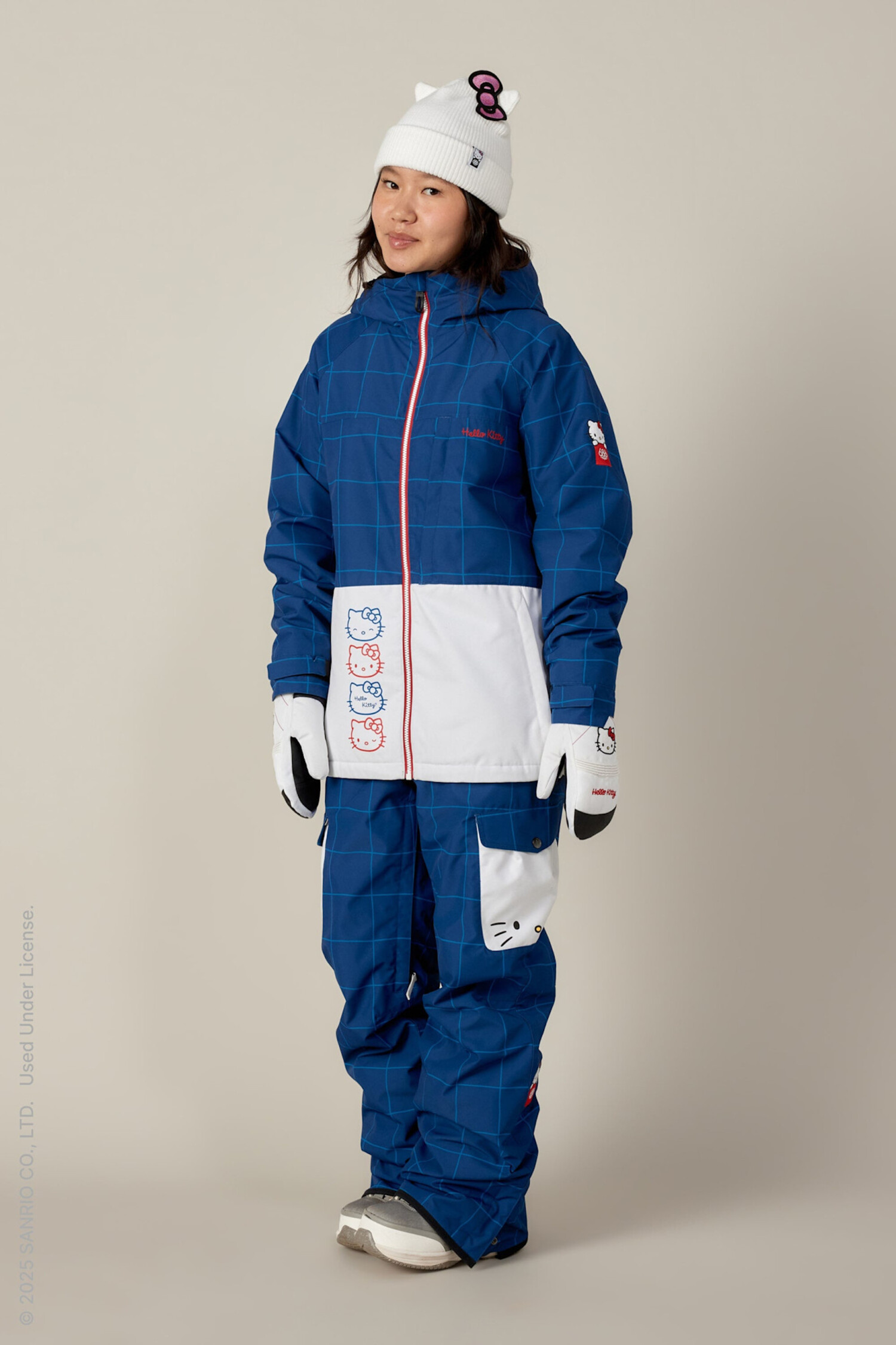 686 Athena Insulated Jacket (Womens) 2026 | Hello Kitty Blue Grid