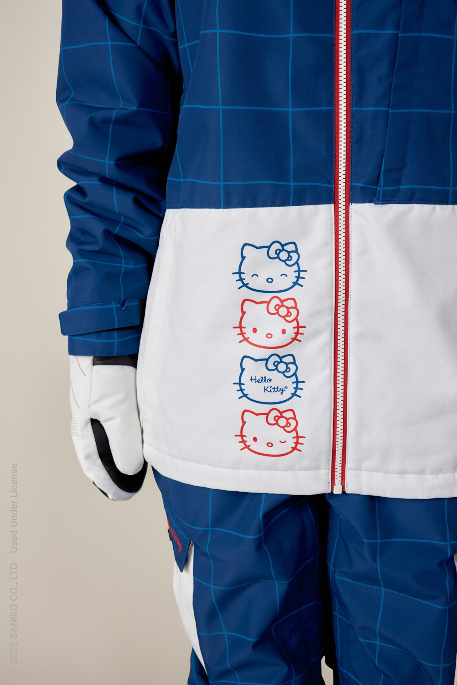 686 Athena Insulated Jacket (Womens) 2026 | Hello Kitty Blue Grid