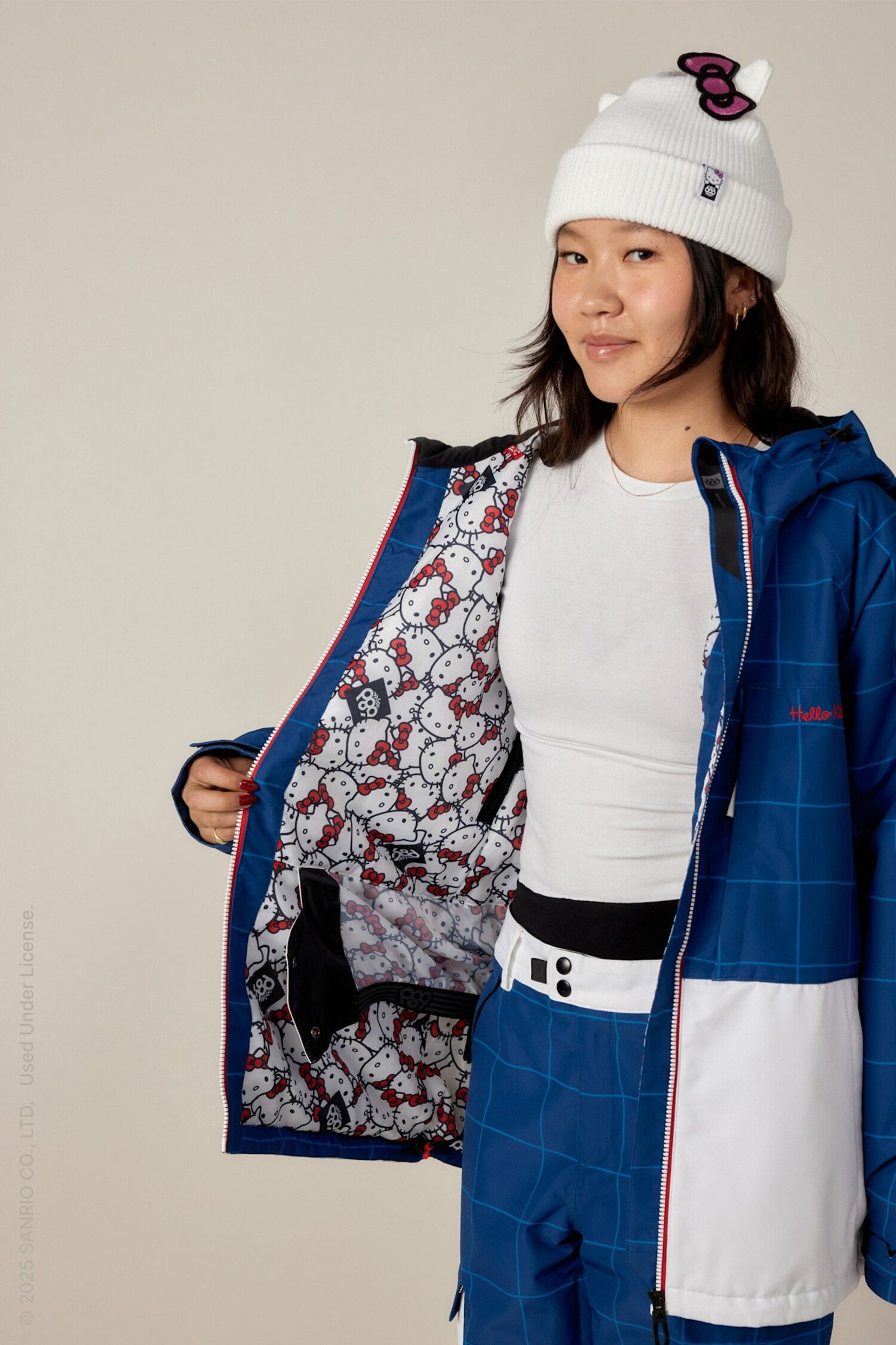 ジャケット・アウター hkl 686 Athena Insulated Jacket (Womens) 2026 | Hello Kitty Blue Grid