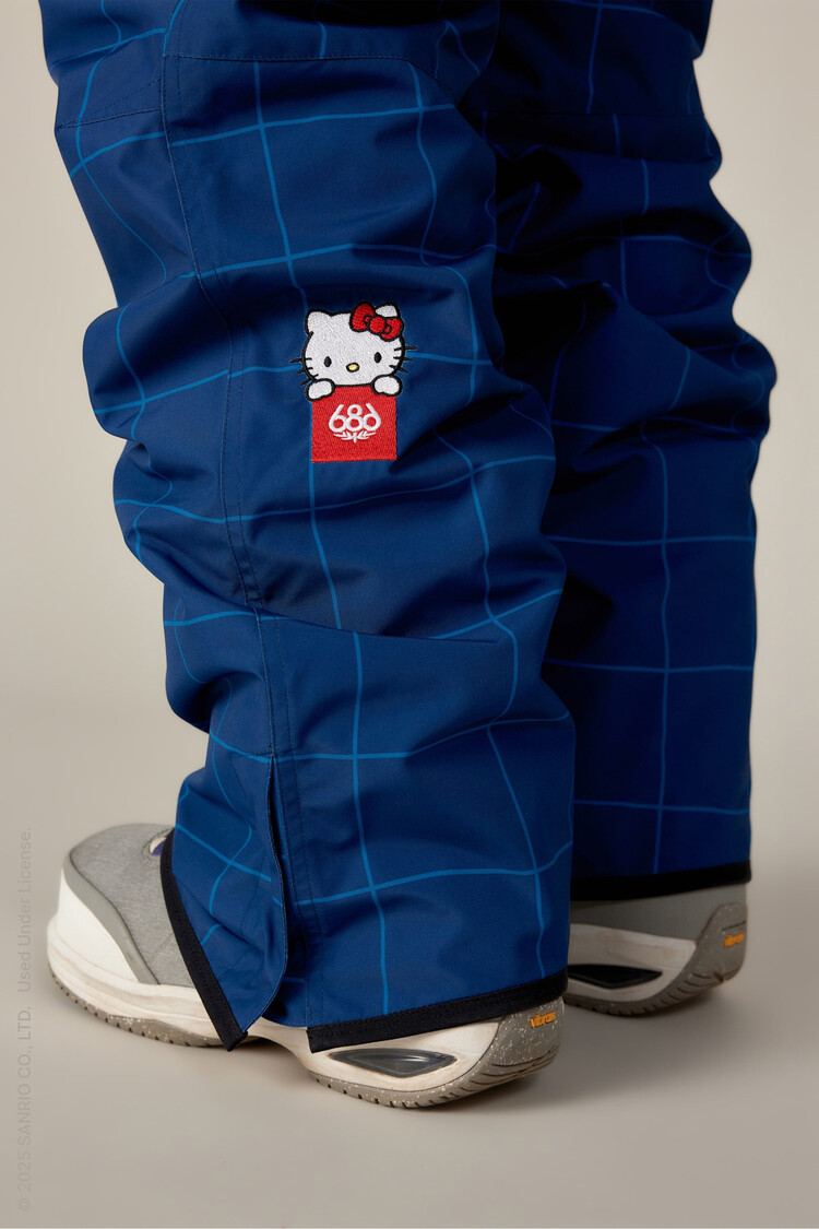 686 686 Aura Insulated Cargo Pants (Womens) 2026 | Hello Kitty Blue Grid