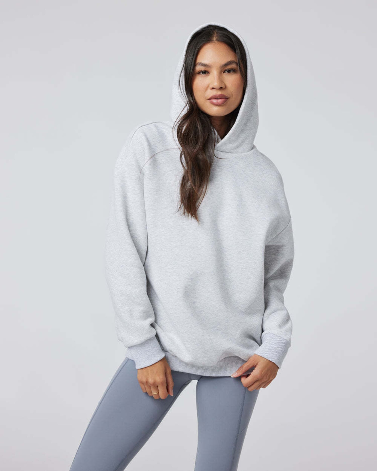 Vuori Restore Os Hoodie (Womens) | Pale Grey Heather - The Drop