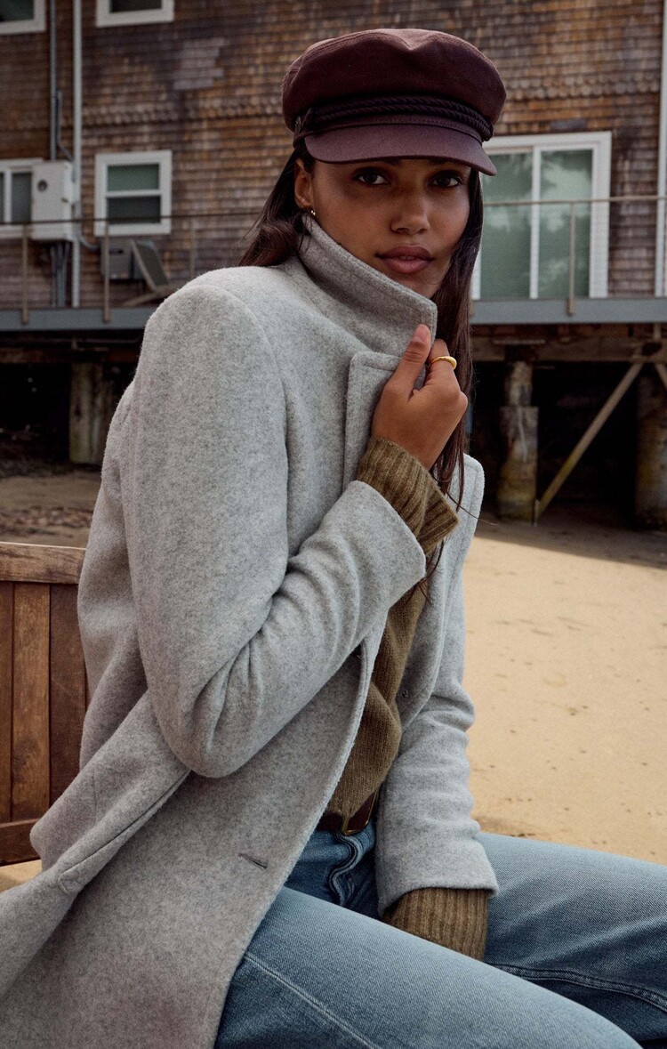 Z Supply Z Supply Conway Plush Coat | Classic Heather Grey