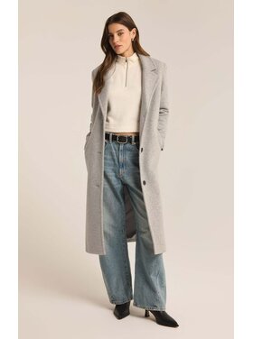 Z Supply Z Supply Conway Plush Coat | Classic Heather Grey