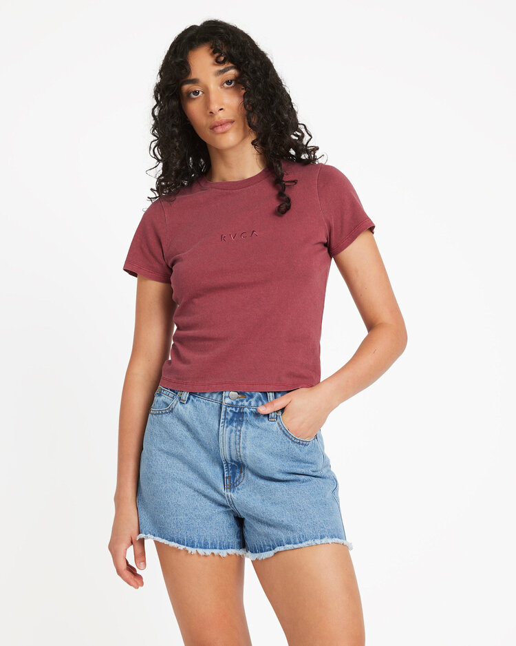 RVCA Rvca Forever Tee (Womens) | Ruby Red