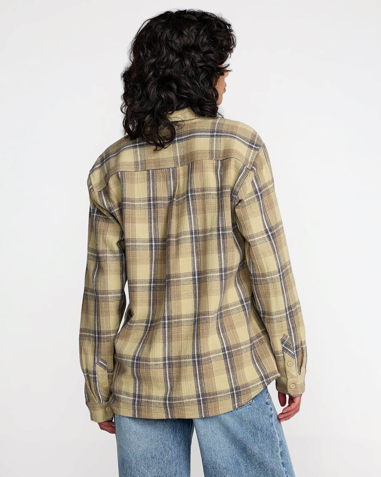 RVCA Rvca Breeze Flannel (Womens) | Sage Green