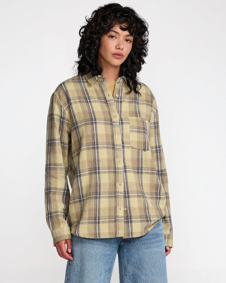 RVCA Rvca Breeze Flannel (Womens) | Sage Green