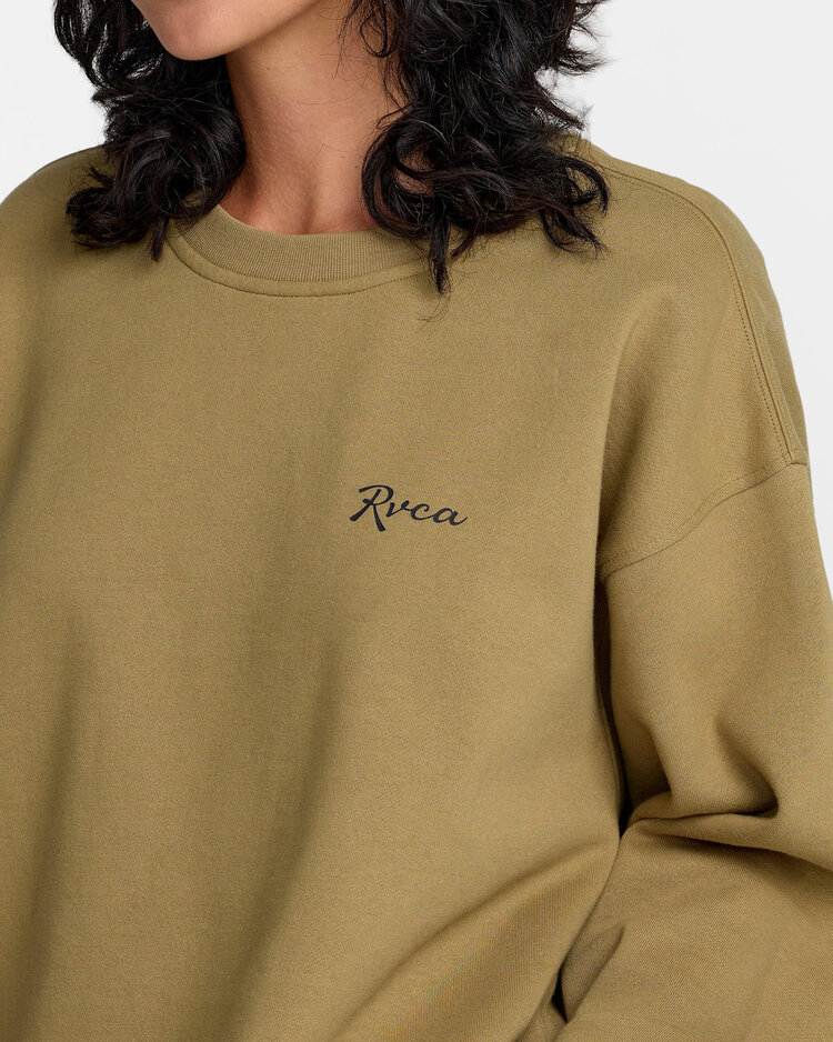 RVCA Rvca Baggie Bf Crew (Womens) | Lentil Green
