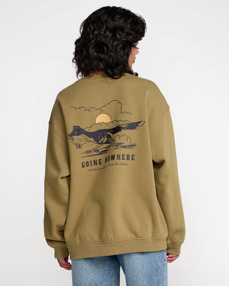 RVCA Rvca Baggie Bf Crew (Womens) | Lentil Green