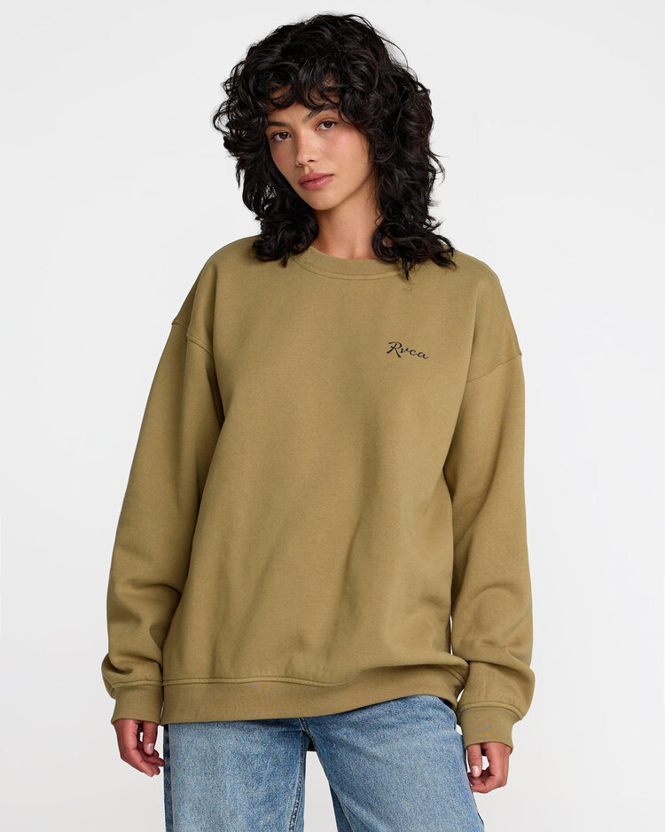 RVCA Rvca Baggie Bf Crew (Womens) | Lentil Green