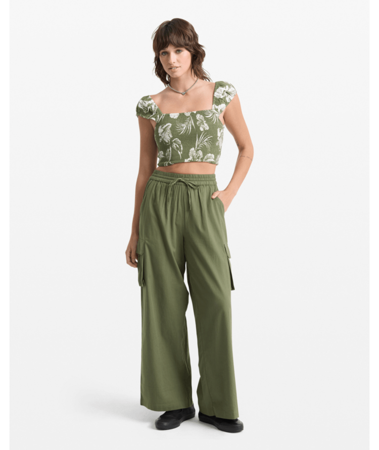 Volcom Volcom Lived In Beach Pant (Womens) | Moss Stone