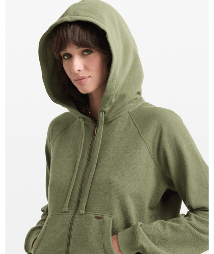 Volcom Volcom Lived In Fleece Zip (Womens) | Moss Stone