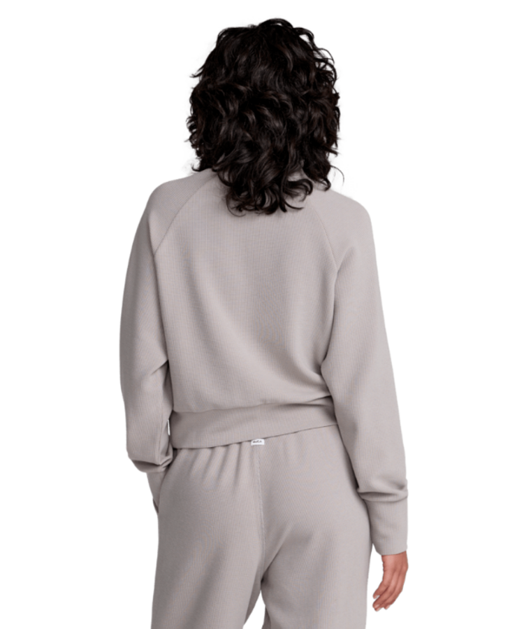 RVCA Rvca Sofie Waffle Mock Neck (Womens) | Sky Grey