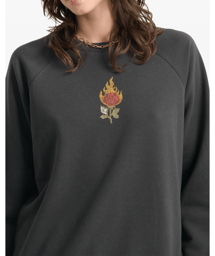 Volcom Volcom Stone Magic Crew (Womens) | Vintage Black