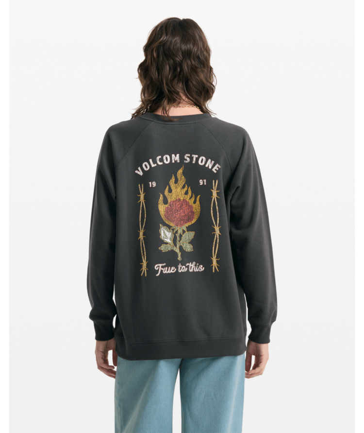 Volcom Volcom Stone Magic Crew (Womens) | Vintage Black