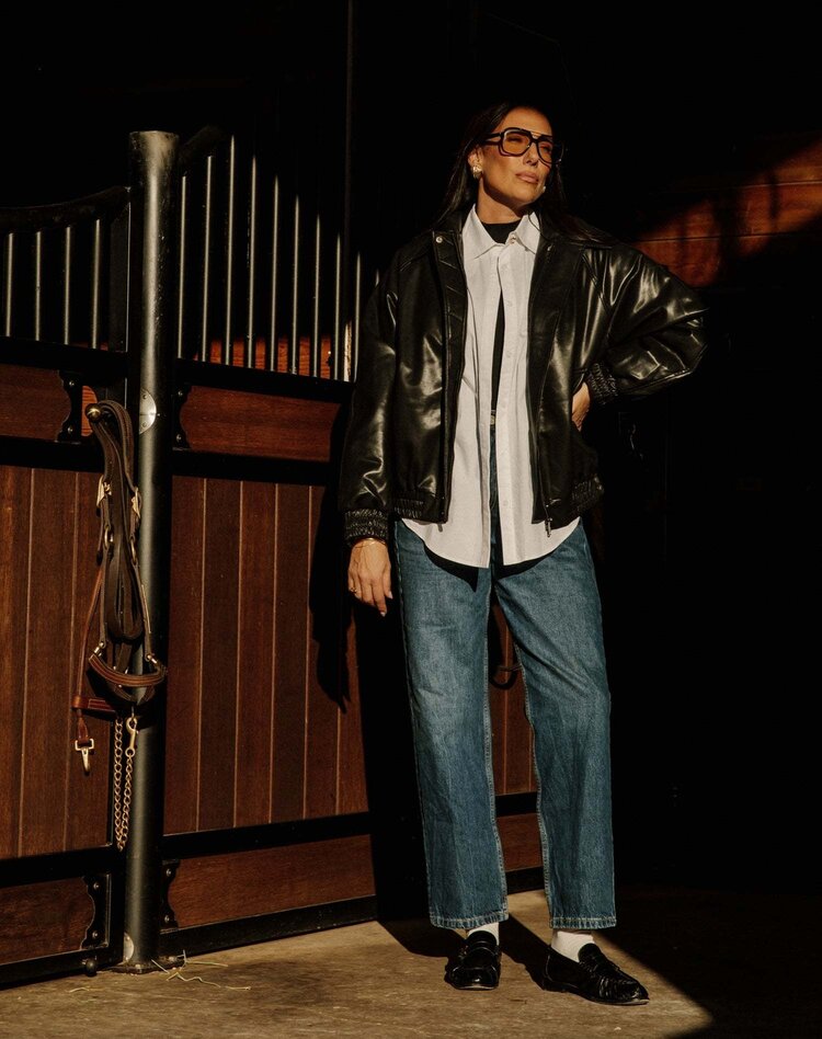 Brunette Brunette Christine Vegan Leather Bomber | Black