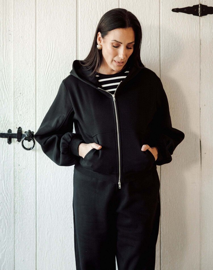 Brunette Brunette Bubble Zip Sweater | Black