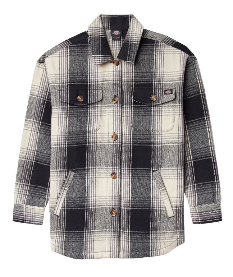 Dickies Dickies Flannel Plaid Shacket (Womens) | Black
