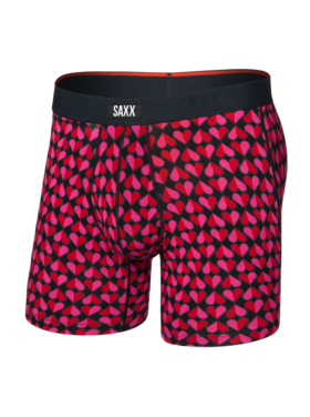 SAXX Saxx Vibe Xtra Soft Comfort Boxer Brief Fly | Love Check Baby-Black