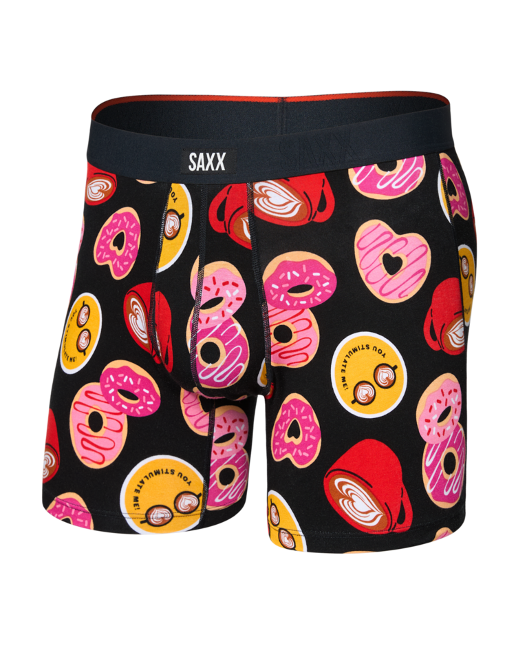 SAXX Saxx Vibe Xtra Soft Comfort Boxer Brief Fly | Love Story-Black