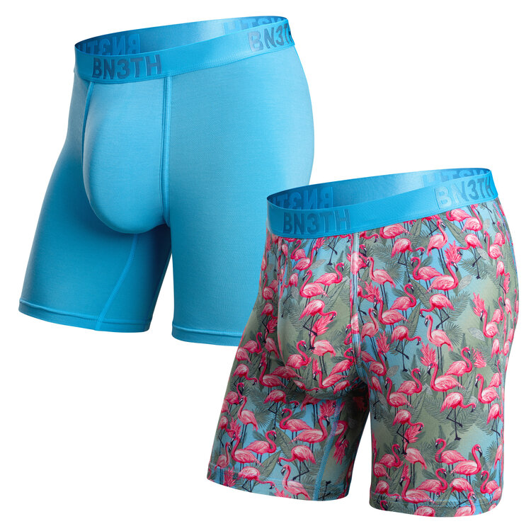 BN3TH Bn3Th Classic Icon Boxer Brief Print-2Pk |Ethereal/Flamingo-Ethereal