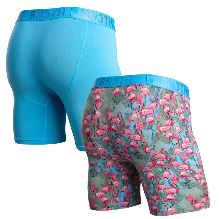 BN3TH Bn3Th Classic Icon Boxer Brief Print-2Pk |Ethereal/Flamingo-Ethereal