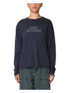 Obey Obey Studios Outline Tee (Womens) | Black