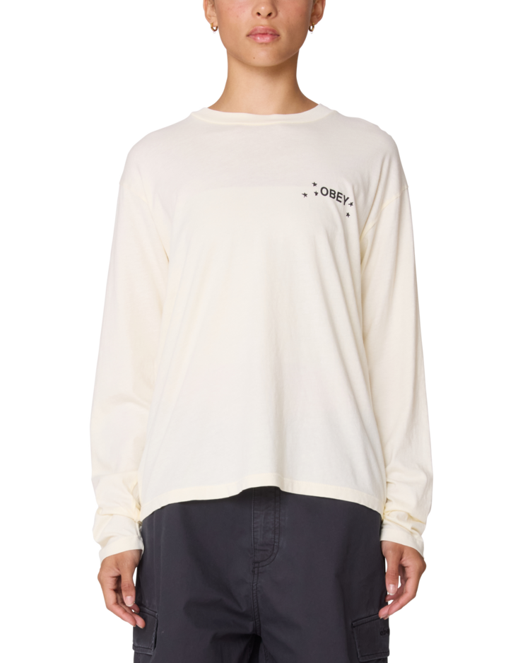 Obey Obey Wilted Bunch Ls Tee (Womens) | Unbleached