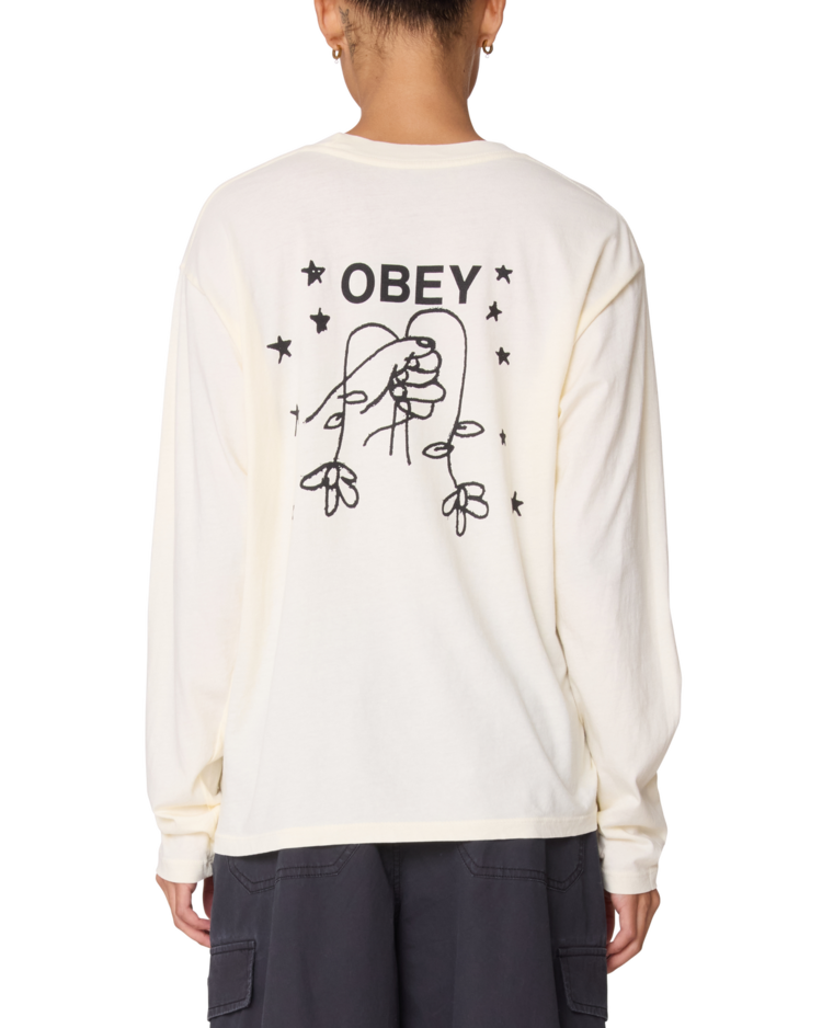 Obey Obey Wilted Bunch Ls Tee (Womens) | Unbleached