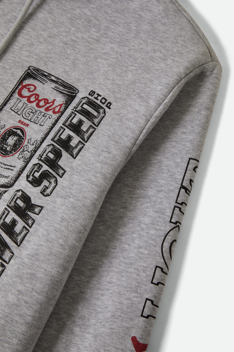 Brixton Brixton Coors Light Silver Speed Hoodie (Mens) | Heather Grey