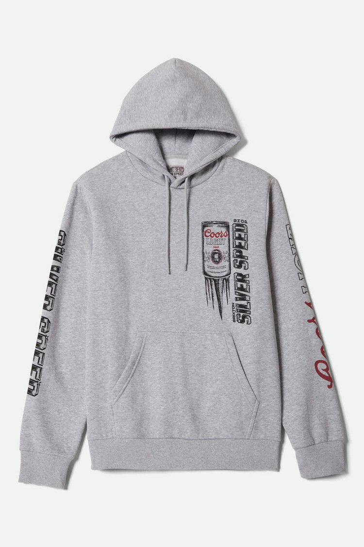Brixton Brixton Coors Light Silver Speed Hoodie (Mens) | Heather Grey