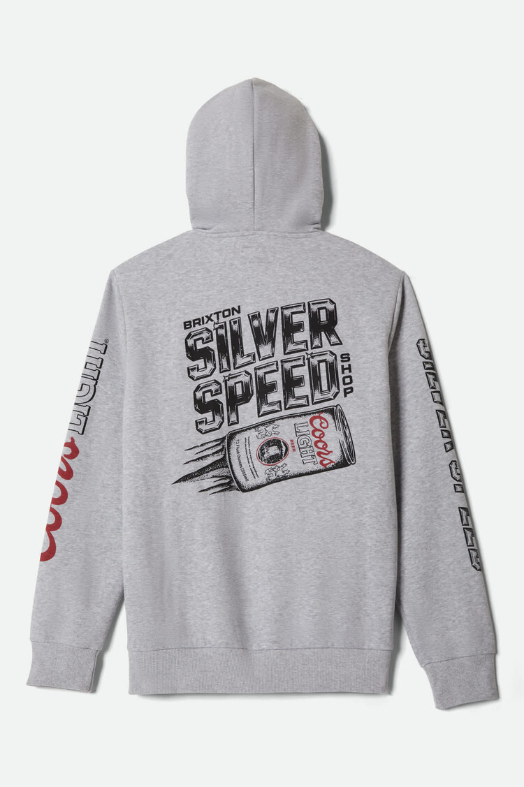 Brixton Brixton Coors Light Silver Speed Hoodie (Mens) | Heather Grey