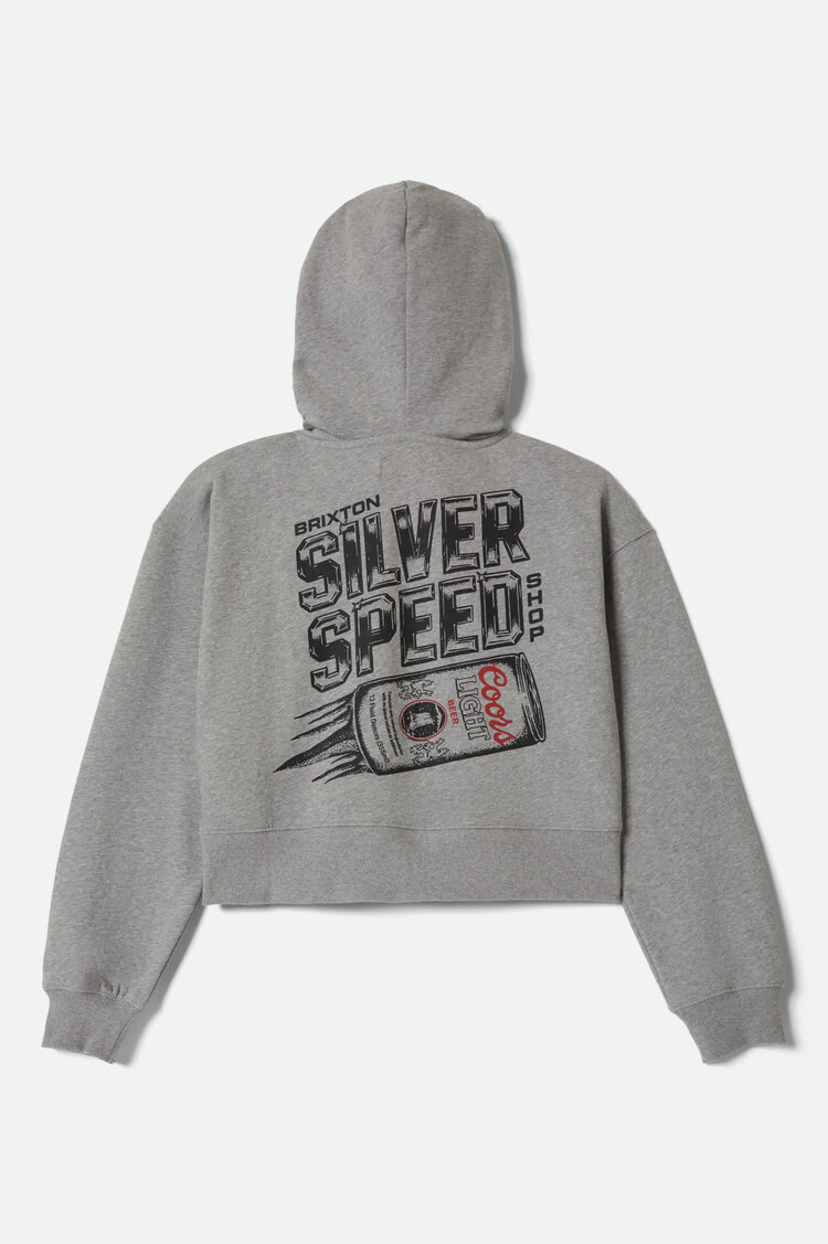 Brixton Brixton Coors Light Silver Speed Hoodie (Womens) | Heather Grey