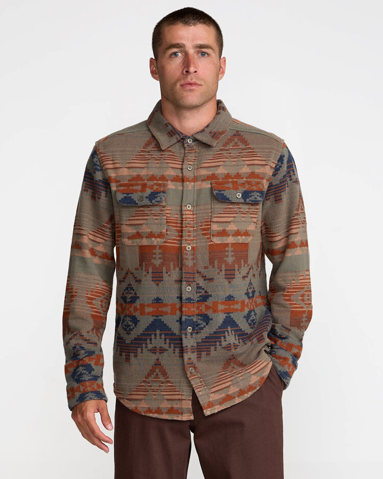RVCA Rvca Dayshift Blanket Flannel Ls (Mens) | Multi